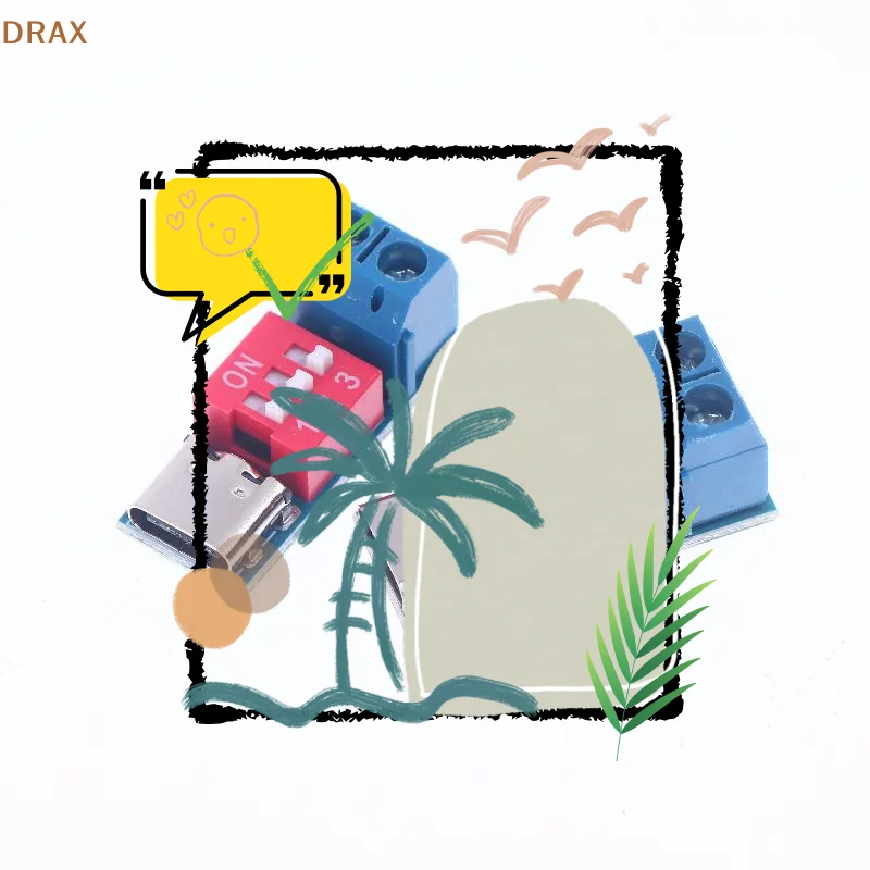 

1/2/5Pcs 5-20V Adjustable PD Trigger Module Blue PD Fast Charging Test Board USB Type-C 100W Power Supply Tester