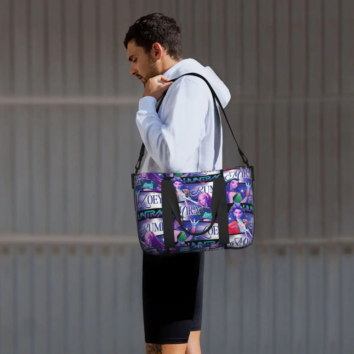 KPop Demon Hunters Huntrix bolso de viaje de playa bolsas de mano de gran capacidad para gimnasio deporte mujeres compras bolso de hombro