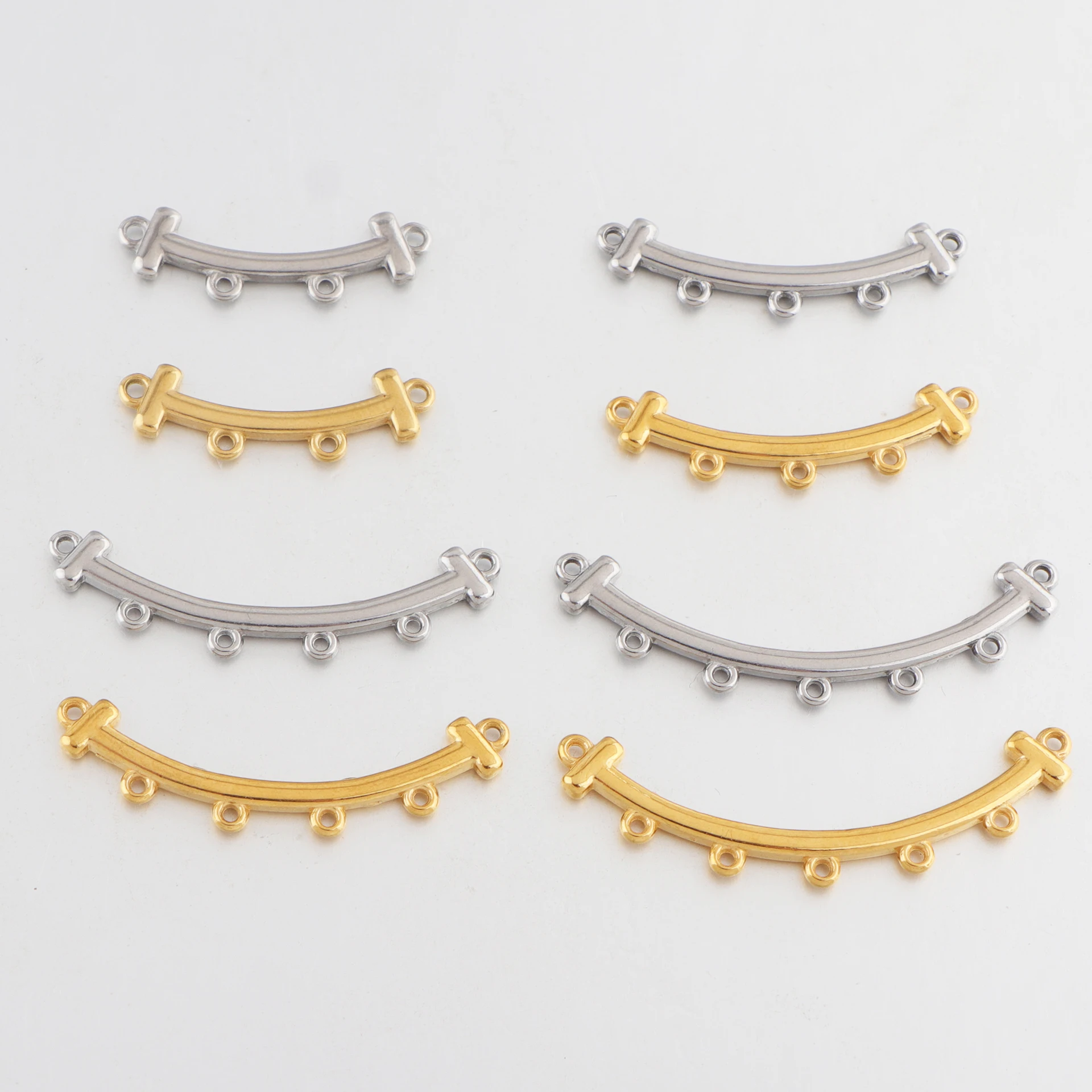 20pcs/lot Stainless Steel Bohemia Necklace Bracelet Layer Multi-Hole Pendants Charm Connector for DIY Jewelry Making Accessories