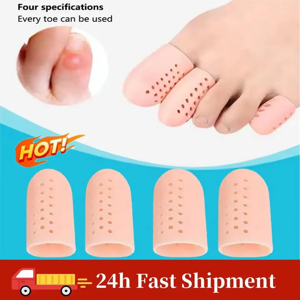 Silicone Toe Cap 1 Pair Foot Care Finger Protectors For Corns, Blisters, Pain Relief, Toe Tubes, Bunion Correction Thumb Sl