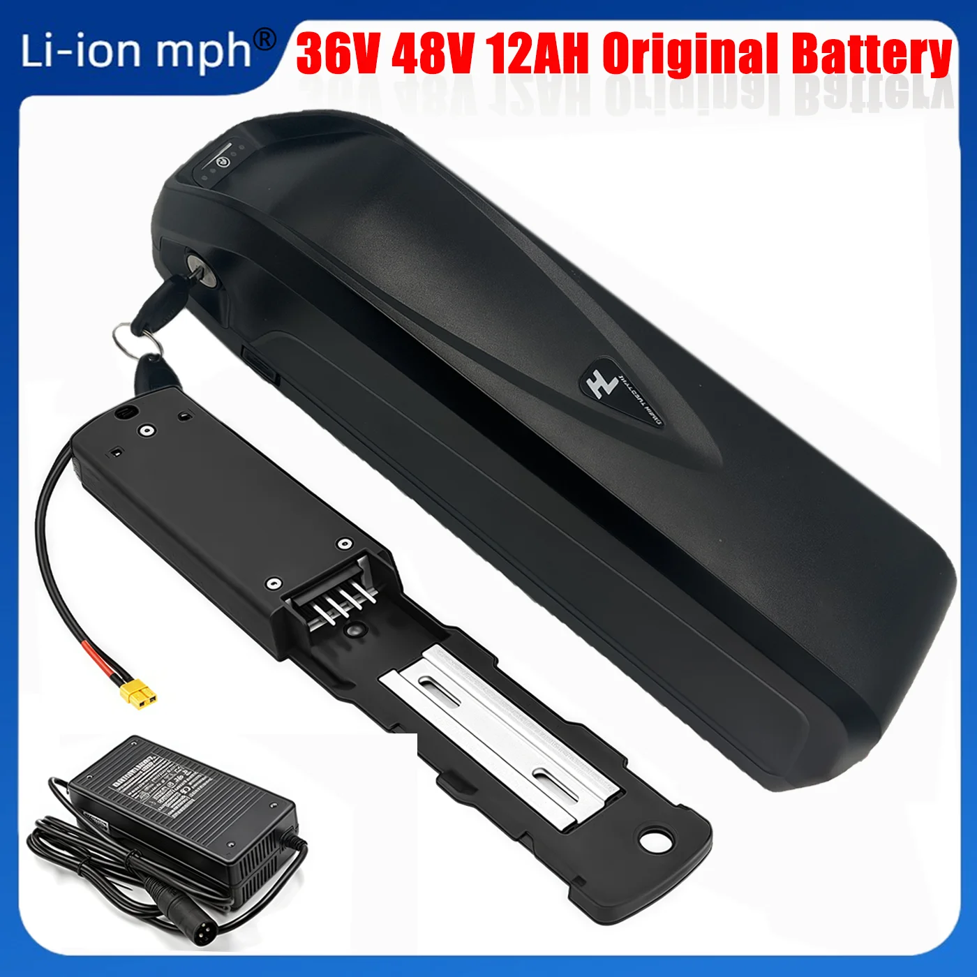 

Original 48V 12Ah Hailong Battery For 250W 350W 450W 750W Motor Built in 30A BMS 1000 cycles High quality battery cells+charger