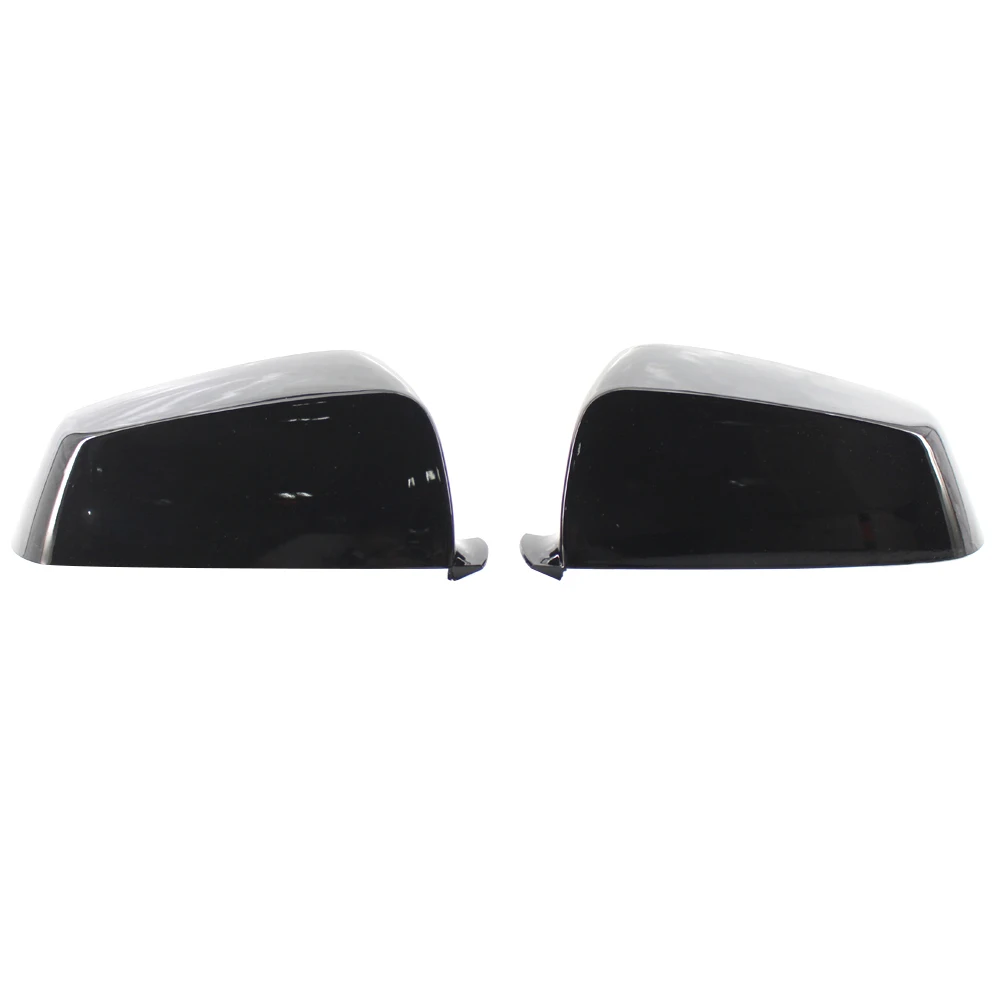 1 Pair Rear View Mirror Cover Caps for BMW E60 E61 F10 F11 F01 F02 5/6/7 Series 2008-2013 Gloss Black Side Mirror