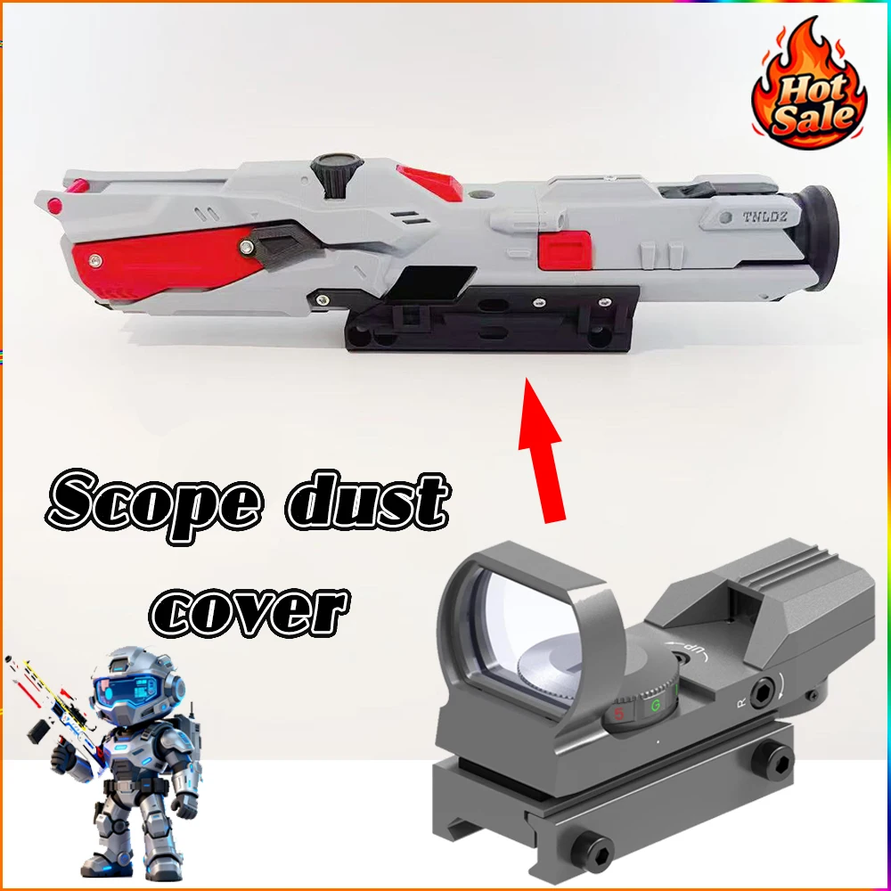 

4x Magnifier Scope Cover with Sci-Fi Armor Adjustable Kill Flash for Red Dot Sight, Anti-Glare Tactical Hood (For Airsoft/Traini