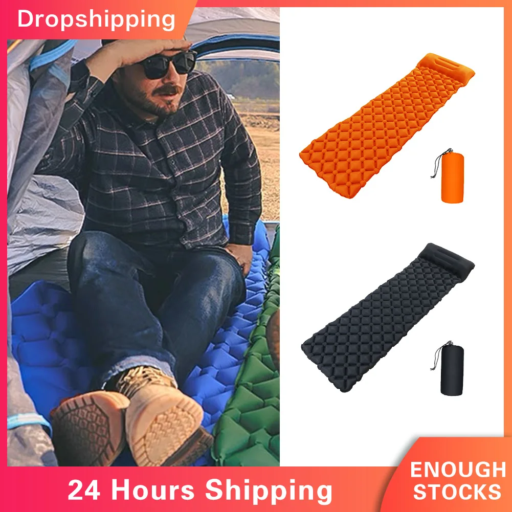 Waterproof Camping Sleeping Mat Portable Mini Inflatable Mattress Ultra-light Nylon Tent Sleeping Bag For Camping Hiking