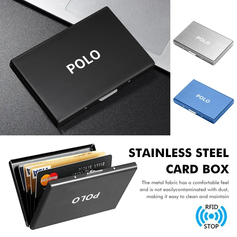 

Car Driver Business ID Credit Card Stainless Steel Storage Case For Volkswagen VW Golf Polo 4 5 Passat B5 B6 B7 CC Jetta Tiguan