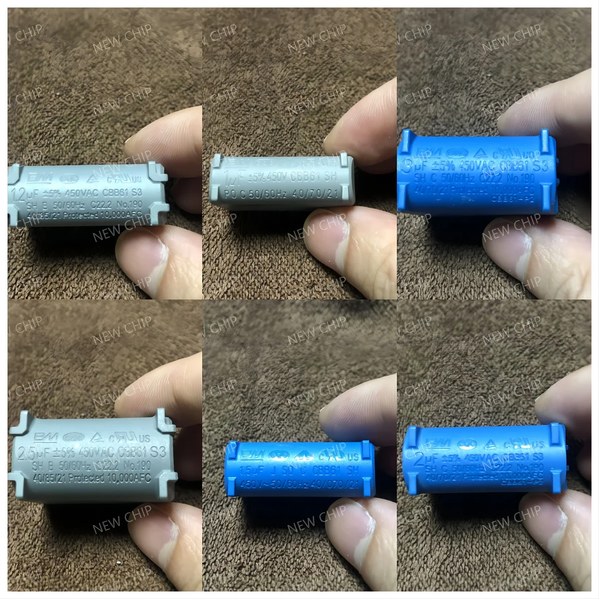 10 teile/los BM CBB61 film kondensator klimaanlage inne 1uF 1,2 uF 1,5 uF 2uF 2,5 uF 3uF 3,5 uF 4uF 4,5 uF 5uF 450V Starter Kondensator