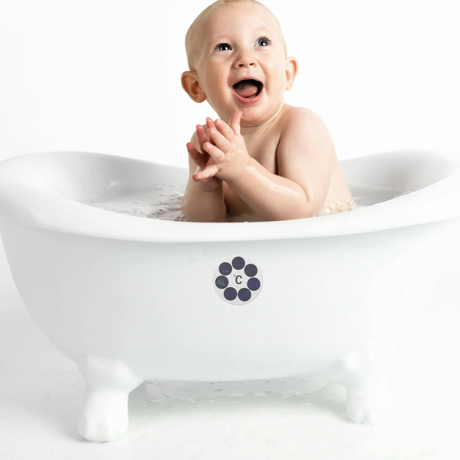 

10Pcs Round Bath Thermometer Stickers Adhesive Color Changing Water Temperature Indicators Baby Kids Bathroom