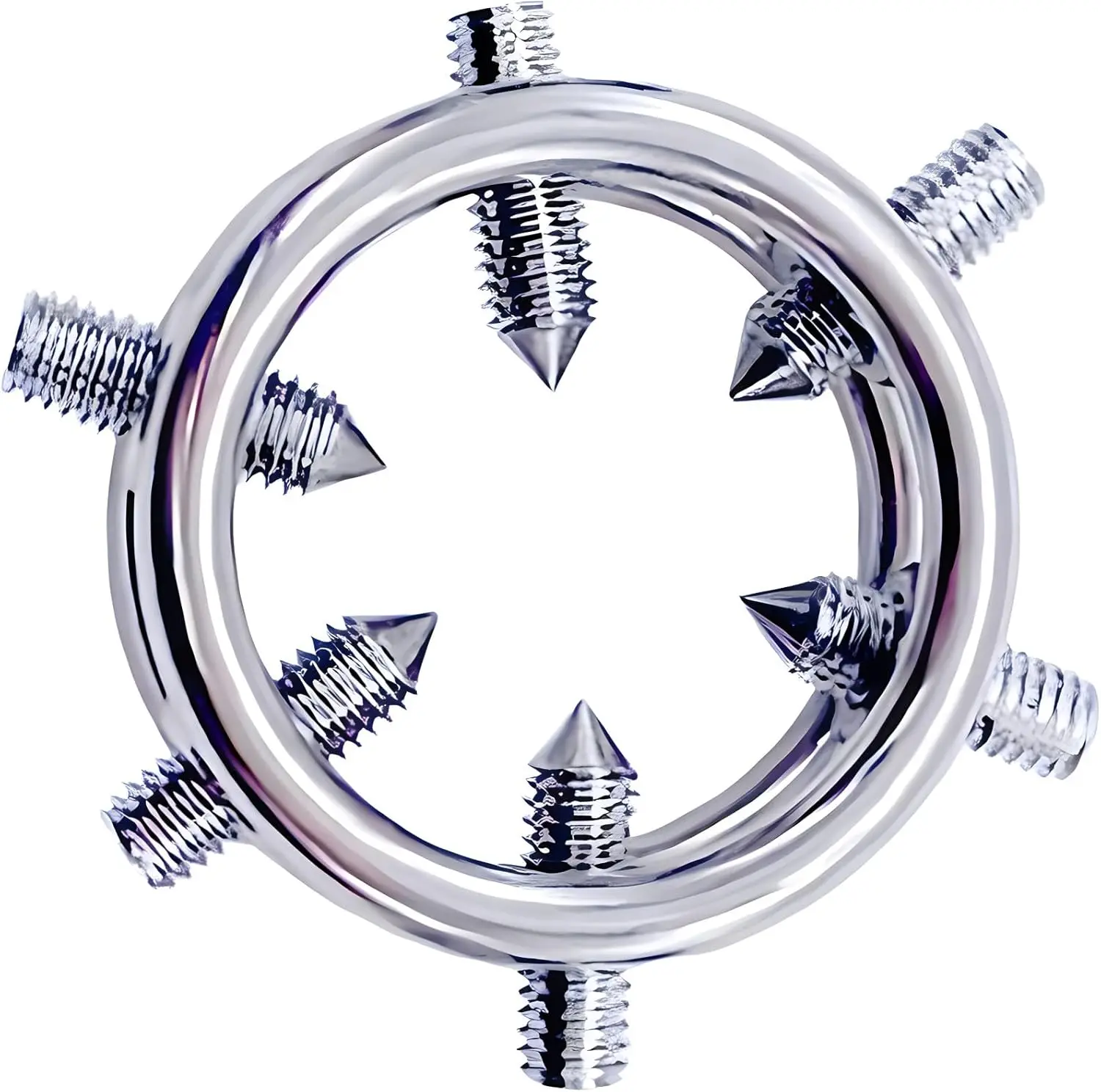 Stainless Steel Penis Ring Male Cock Ring Glans Ring with Metal Rivets for Erection Enhancing Cock Ring Delayed Ring Male Sex T