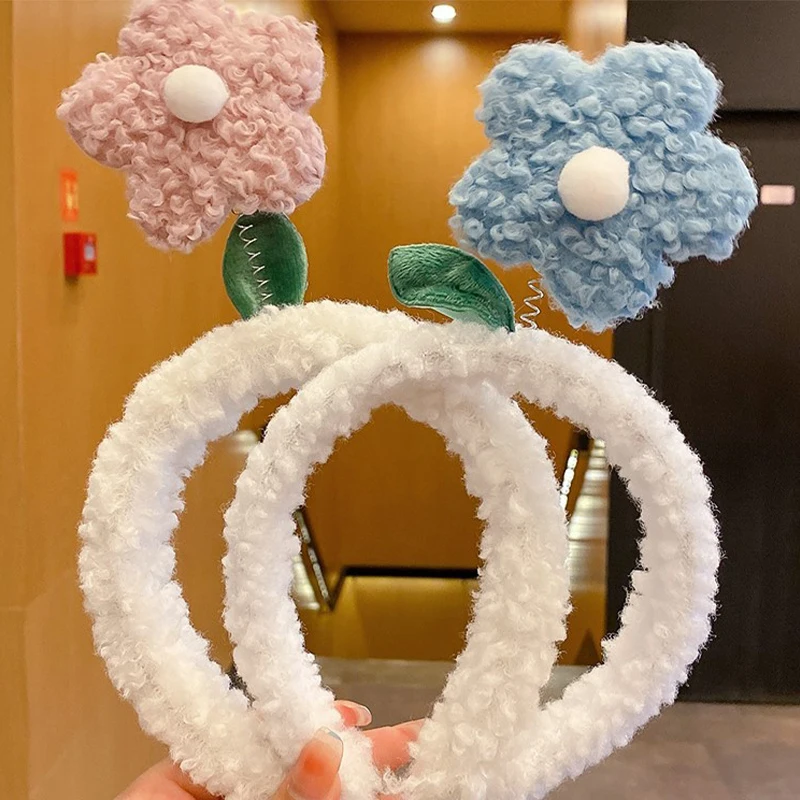 Wool Colorful Flower Headband Cute Fashion Winter Women's Hair Band Versatile Easy to Wash and Press Simple Hair Accessory