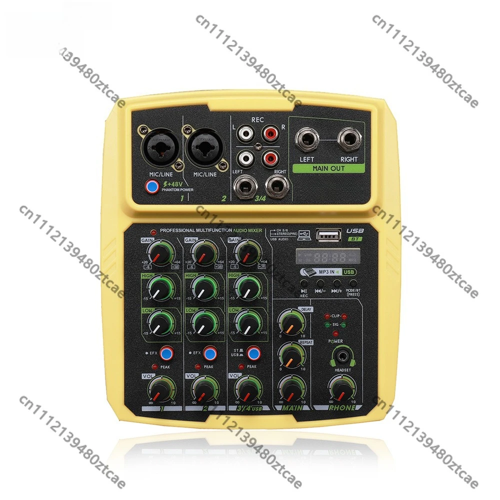 

Микшерный пульт для конференций на открытом воздухе с USB, Bluetooth, реверберацией, аудиопроцессором и звуковой картой для караоке и живых выступлений