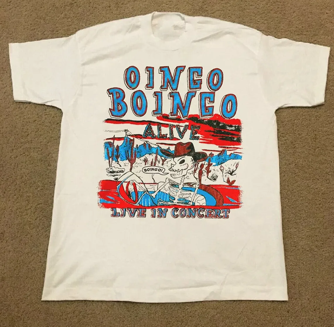 Oingo Boingo Live in Concert T shirt Full Size S 5XL