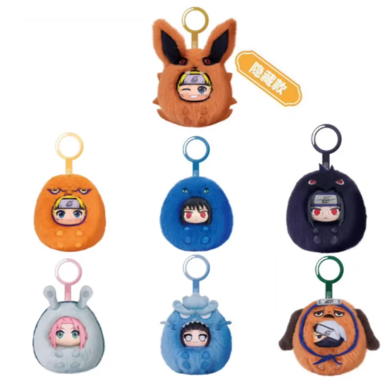 Shippuden lindo colgante de felpa caja ciega Uchiha Sasuke mochila adorno muñeca regalos peluche adorno hecho a mano colección de juguetes