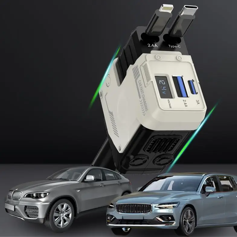 120W Car Charger, 4…