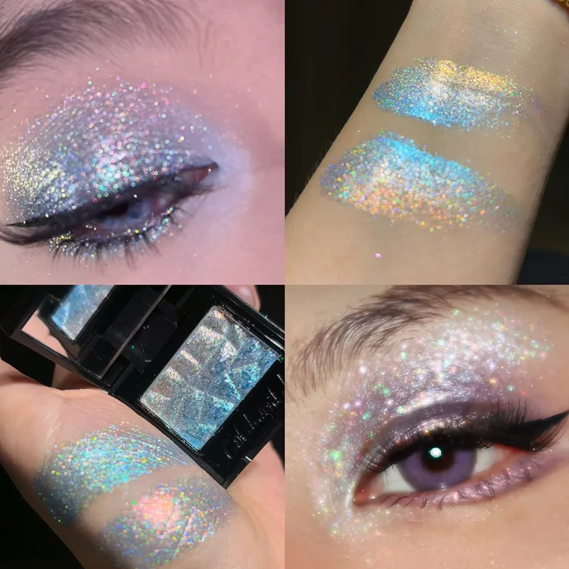 콜드나일드 모노크롬 그라데이션 아이섀도우 카멜레온 글리터 블루 퍼플 고농축 광학 매칭 아이메이크업