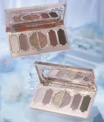 Flower Knows Butterfly Cloud Shoulder Series 6 Color Eye Shadow Palette Matte Shimmer Glitter Eyeshadow Makeup Palette