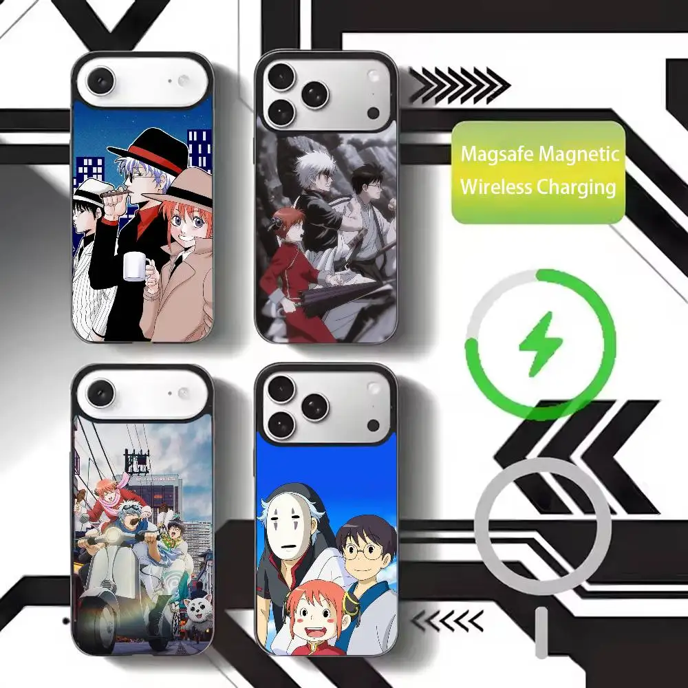 

GINTAMA Phone Case For iPhone17,16,15,14,13,12,11 Plus,Pro Max Magnetic For Magsafe Wireless Charging