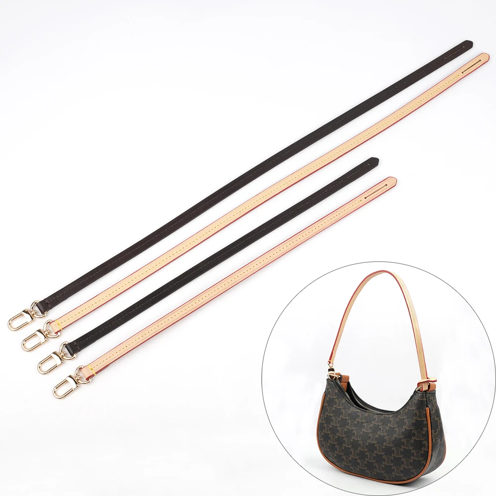 Genuine Leather Bag Handle Short Strap Shoulder Detachable Bag Replacement Women Cowhide Wrist Strap Accessories