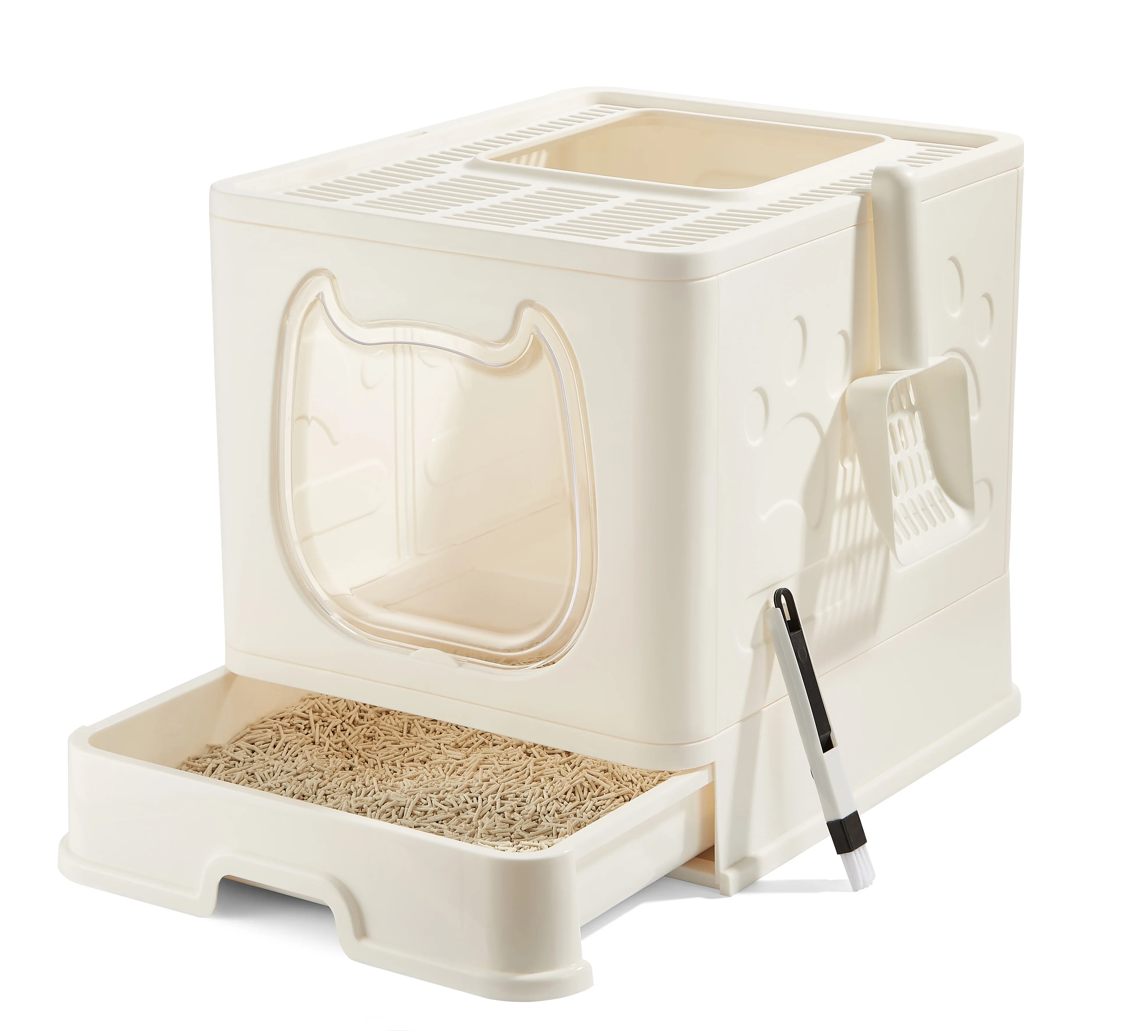 

2023, хит продаж, туалет для кошек, ящик для домашних животных, прочный складной ящик для кошачьего туалета для маленьких кошек