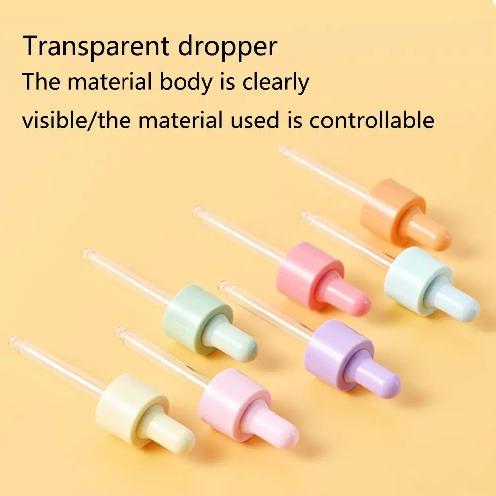 7 Pcs Refillable Mini Dropper Bottle Set Empty Reusable Glass Essential Oil Vials Rubber Bulb Sealing Little Glass Dropper