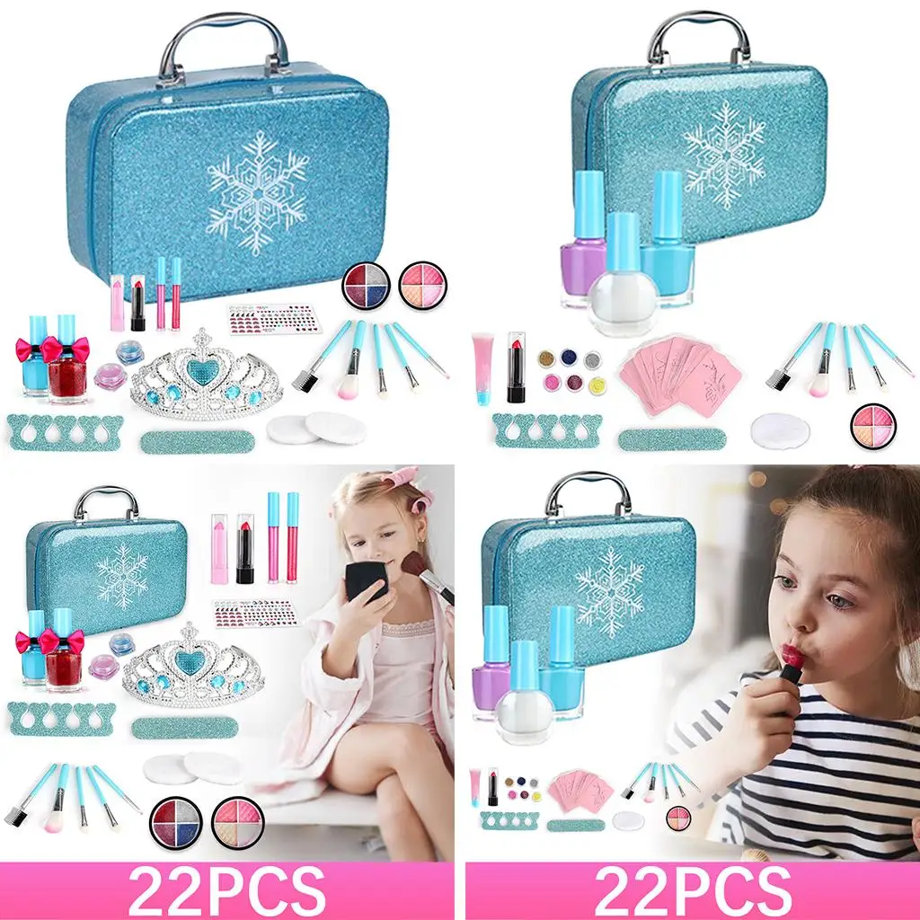 22/Set Kids Fun Simulatie Mode Make-up Set Blush Veilige Cosmetica Speelcadeau