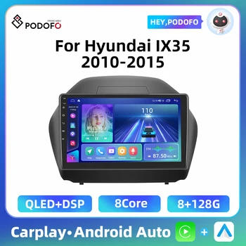 10.1&#x27;&#x27; Android Car Radio For Hyundai IX35 2010-2015 Carplay Android Auto Bluetooth 8 Core 4G WIFI GPS Navigation Radio