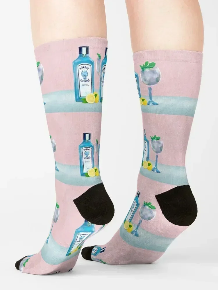 Gin Tonic Socks summer new year Antiskid soccer moving stockings Man Socks Women's