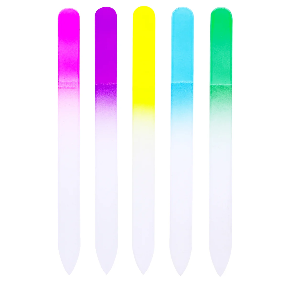 5 szt. Szklanych pilników do paznokci, trwałe, wykonane z wysokiej jakości materiałów, narzędzia do pielęgnacji paznokci dla łatwego pilowania, gładkie i polerowane paznokcie, manicure.