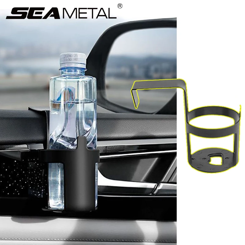 SEAMETAL Car Cup Holder Door Side Bottle Hanging Holder Multi-functional Drink Cup Bracket Auto Drink Support Movable Organizer