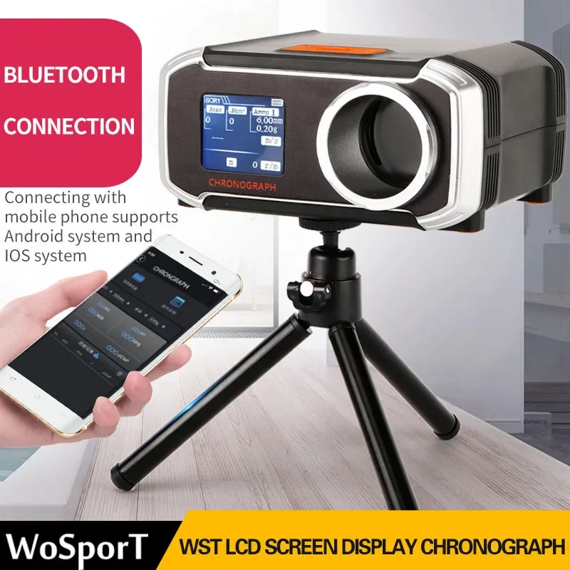 Imagem -02 - Testador de Arma de Paintball Wosport Testador de Velocidade bb com Cronógrafo Suporte para Bluetooth App Iso Acessórios de Paintball