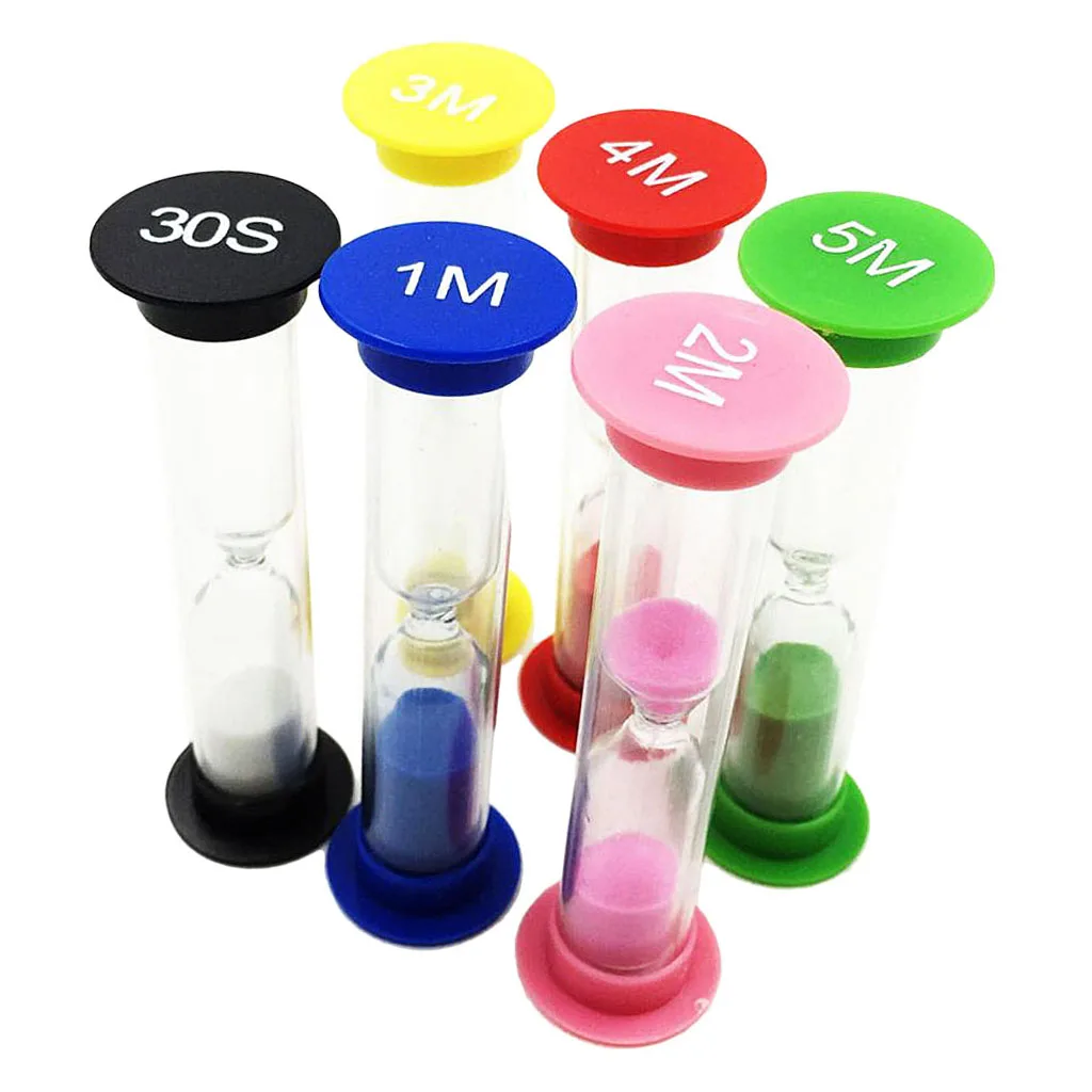 30s 1/2/3/4/5 Minute Sandglass Hourglass Sand Clock Timers Desktop Clock Set