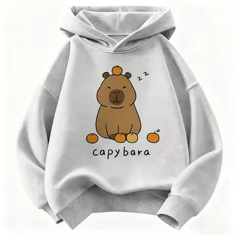 Trendy Capybara Funny Children's Hoodie Sweatshirt Cute Harajuku Hoody for Boys Girls Autumn Spring Casual Hoodies