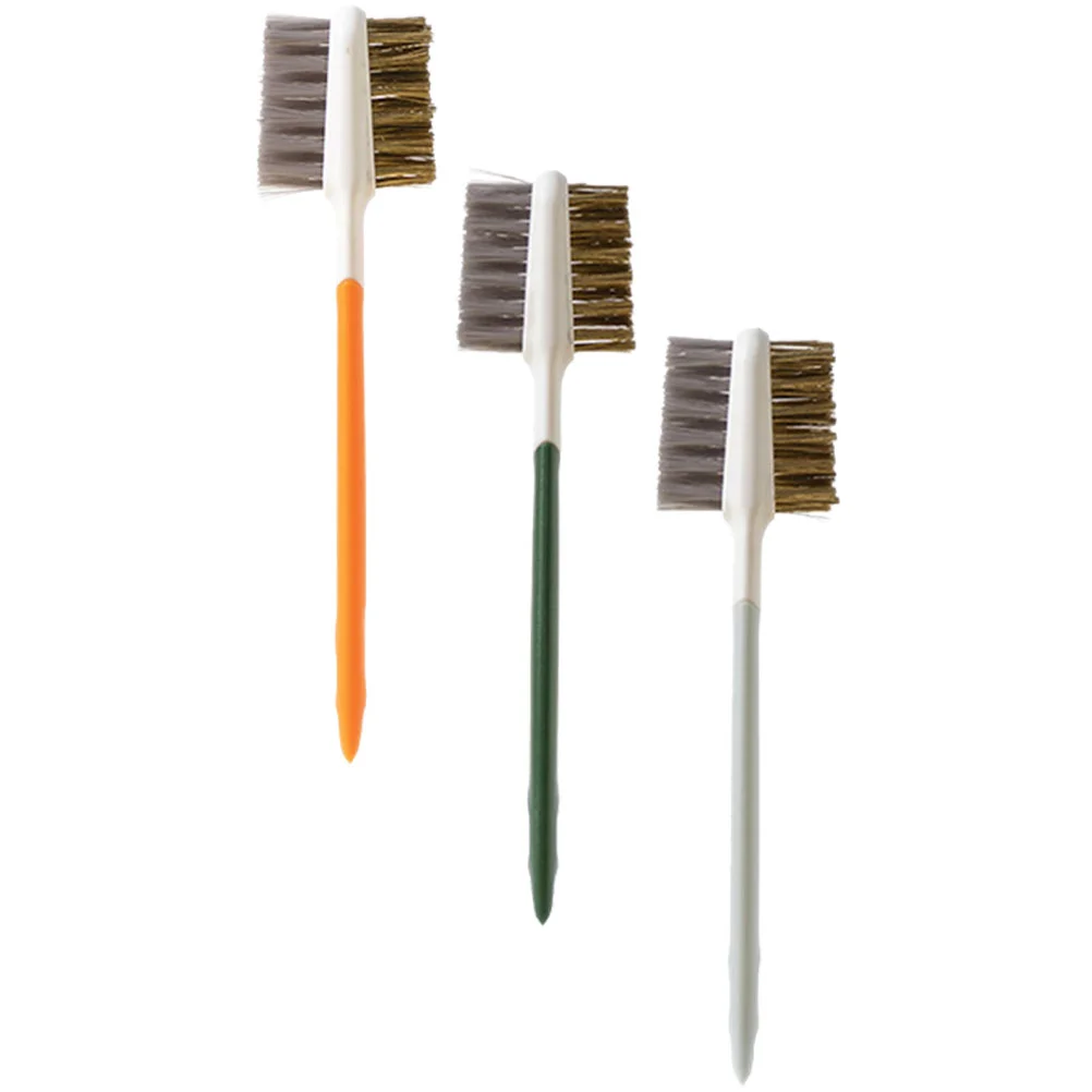 

3 Pcs Handle Wire Brush Deep Gas Stove Stovetop Cleaning Double-ended Cleaner Paint