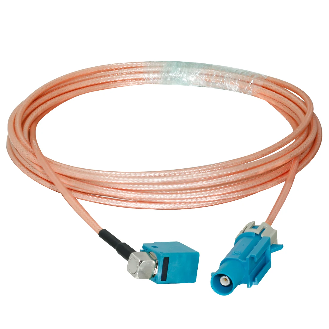 1PC Fakra Z Female Right Angle Connector Water Blue Color to Fakra Z Male Waterproof Pigtail Cable RG316 15cm