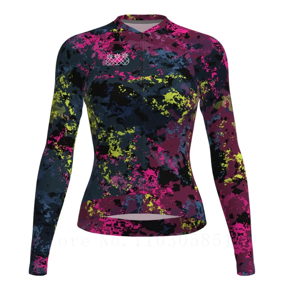 

Женская дышащая быстросохнущая велосипедная футболка с длинным рукавом из высокоэластичной ткани для длительных поездок весной, тонкая, профессиональная