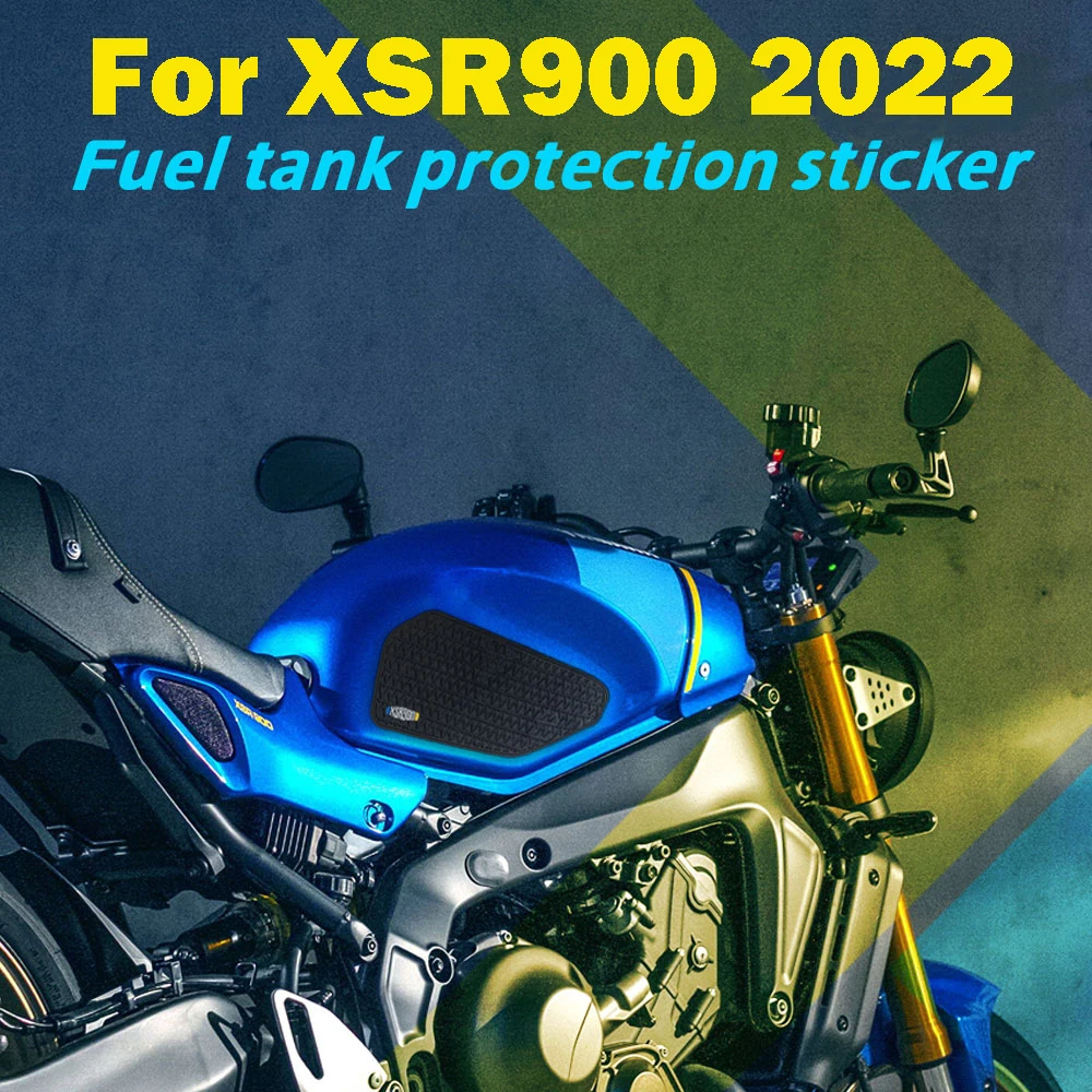 For YAMAHA XSR900 2022- XSR 900 Motorcycle Tank Mat Anti-Slip Tank Mat Protective Sticker Side Sticker Tow Tank Mat