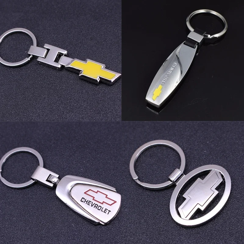 Metal Keychian Key Rings Pendant Car Key Holder For Chevrolet Cruze Aveo Malibu Captiva Lacetti Niva Camaro Cavalier Silverado 