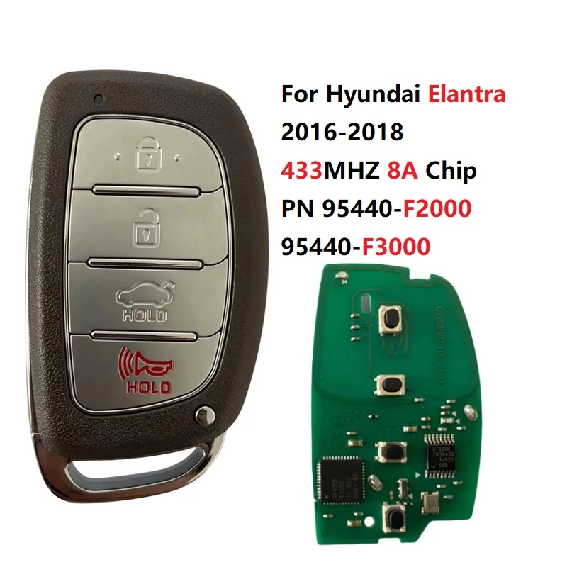 CN020148  Part Number 95440-F2000 95440-F3000 For Hyundai Elantra 2016-2018 Proximity Smart Key FCC CQOFD00120