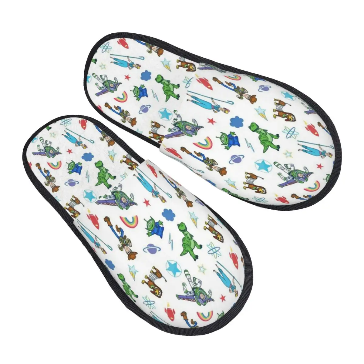 

Custom Print Women Toy Story Cartoon House Slippers Cozy Warm Memory Foam Fluffy Slipper Indoor Outdoor Shoes