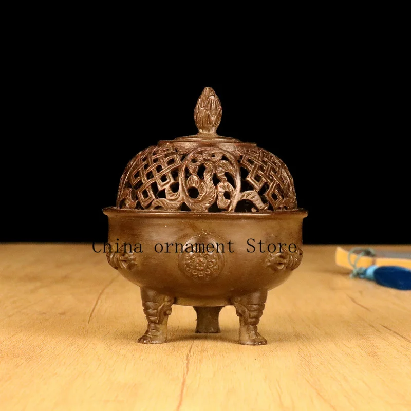 Manufacturer's in-stock copper incense burner, copper incense censer Pure copper incense burner for home use Three-legged bronze