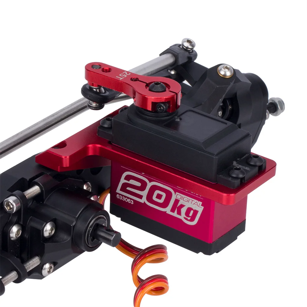 

RCGOFOLLOW Aluminum Alloy Steering Servo Support RC Upgrade Part Servo Mount Bracket For 1/10 Axial Capra LCG RC Car Part
