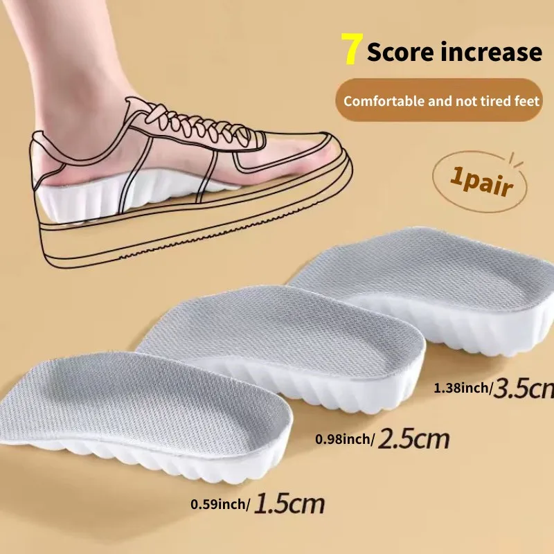 قوس دعم الارتفاع زيادة النعال نصف منصات العظام تنفس رغوة الذاكرة 7 نقاط المصاعد للرجال النساء دعم أقدام مسطحة #2