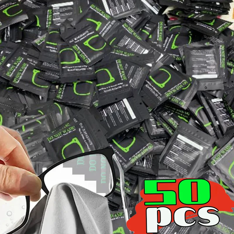 

50Pcs Reusable Anti-Fog Wipes Glasses Pre-moistened Antifog Lens Cloth Defogger Eyeglass Wipe Prevent Fogging for Glasses Swim