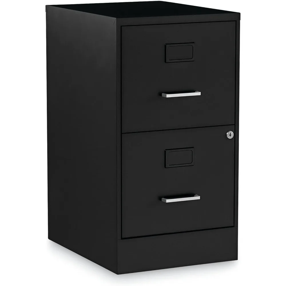

Soho Vertical File Cabinet, 2 Drawers: File/File, Letter, Black, 14" X 18" X 24.1"