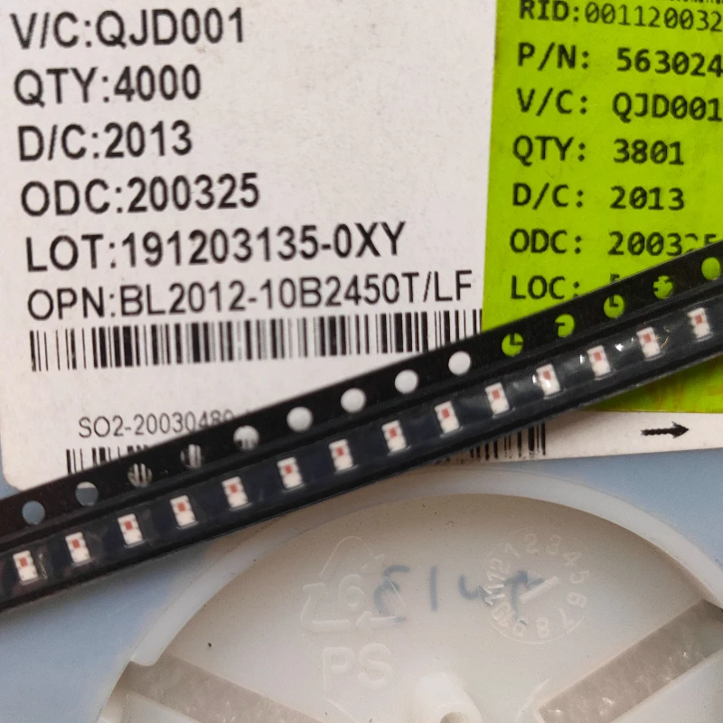 50PCS/LOT  BL2012-10B2450T/LF 0805 2.4-2.5GHz ACX Bluetooth Patch Balun Filter