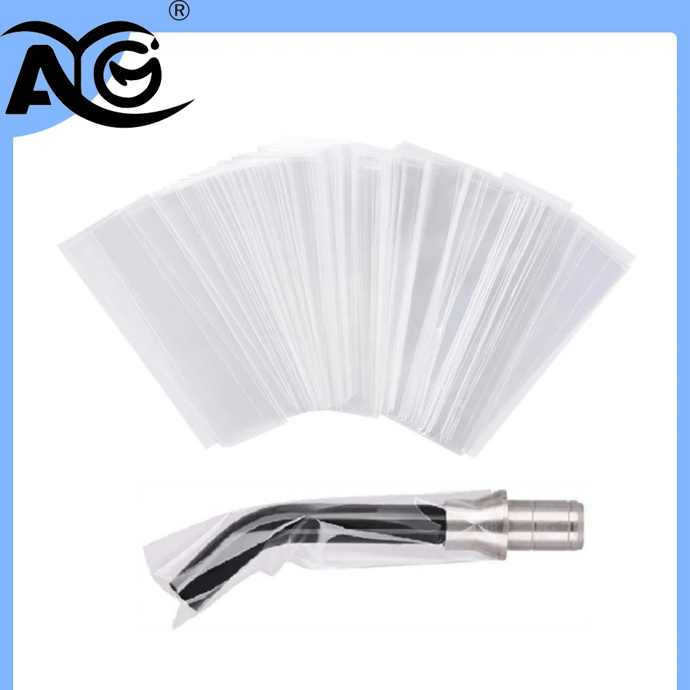 AG 200pcs/Box Dental Material Disposable Light Curing Head Protective Cover Light Guide Light Stick Sleeve 25.8*71.8MM