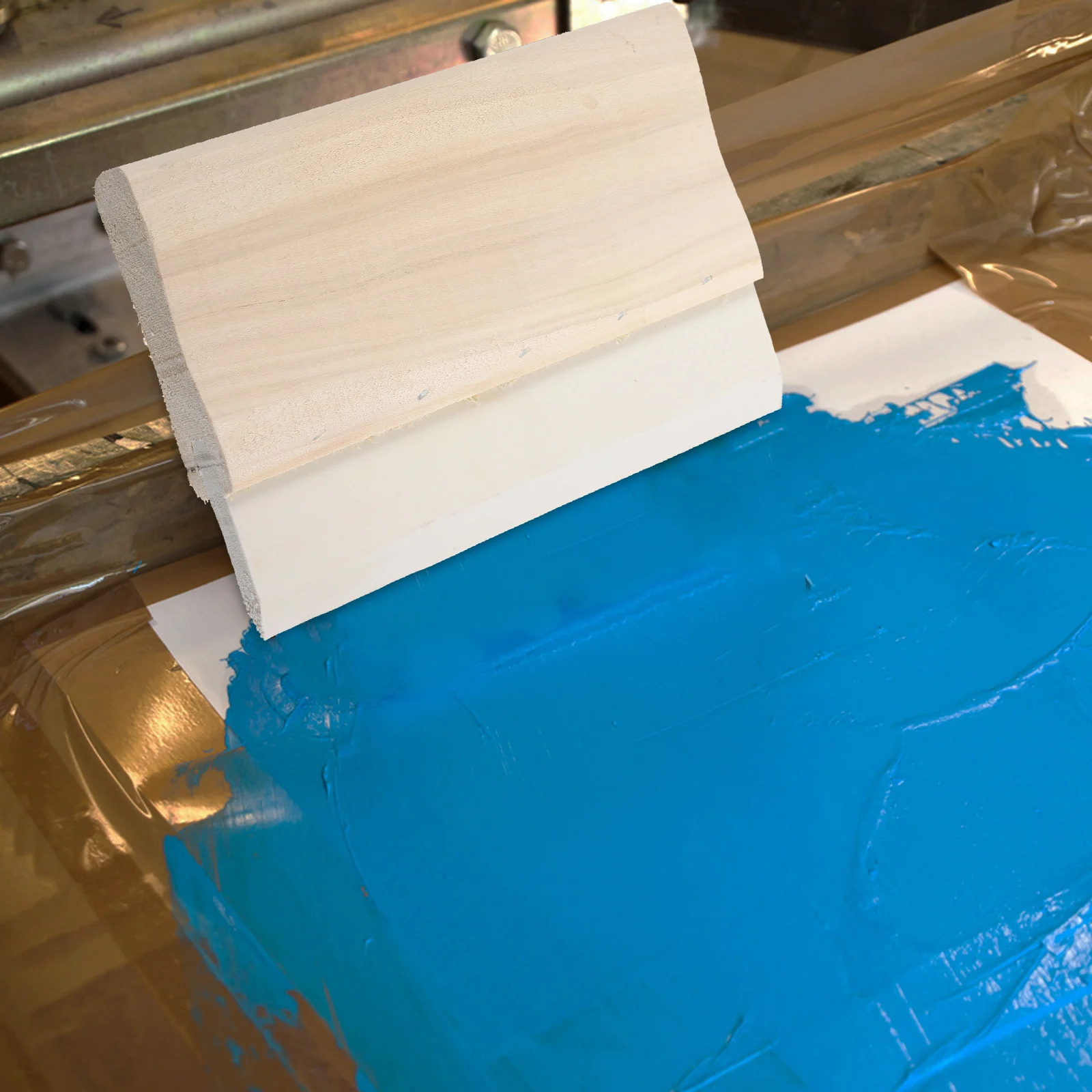 

High-Quality Wood Handle Squeegee for Screen Printing Perfect for Fabric Graphics Easy Storage Long-Lasting Home DIY Projects