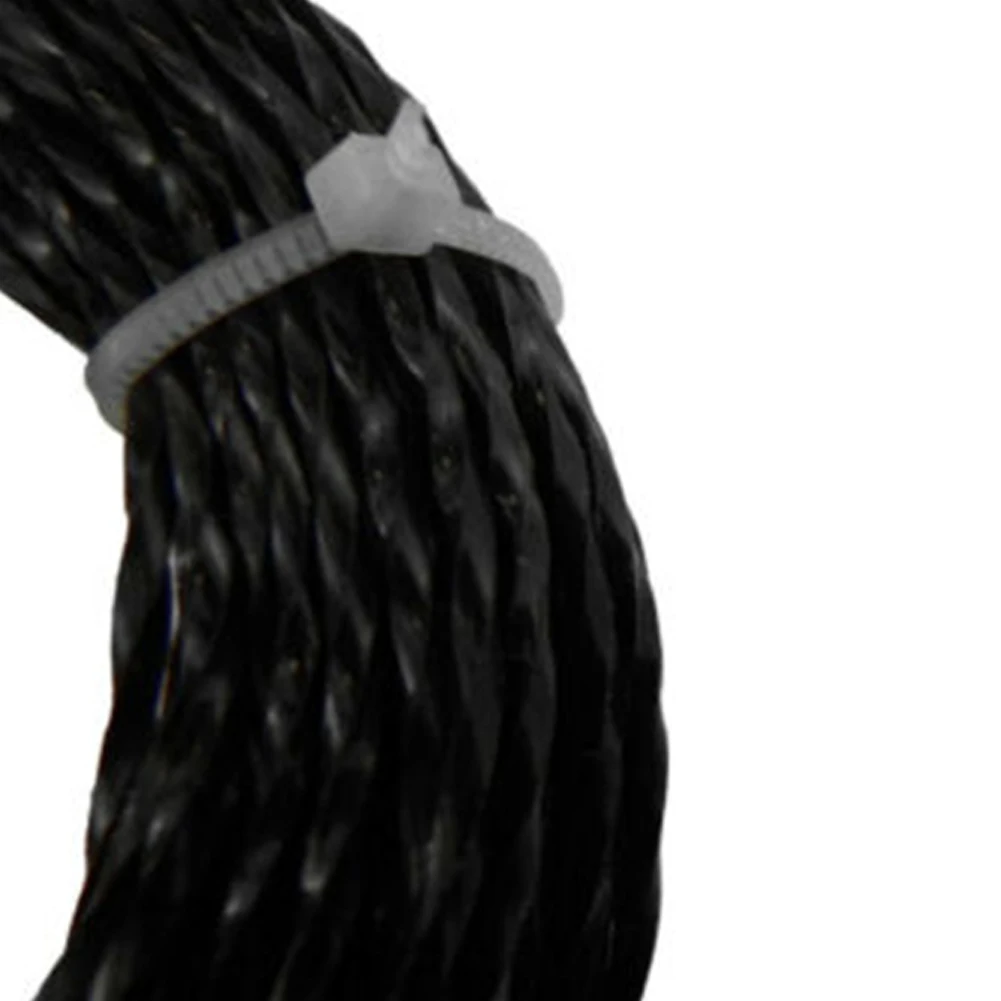 Cable de hilo de desbrozadora de larga duración, 2 y 4mm de diámetro, 15 metros, para césped y desbrozadora de jardín, uso en mantenimiento de patio