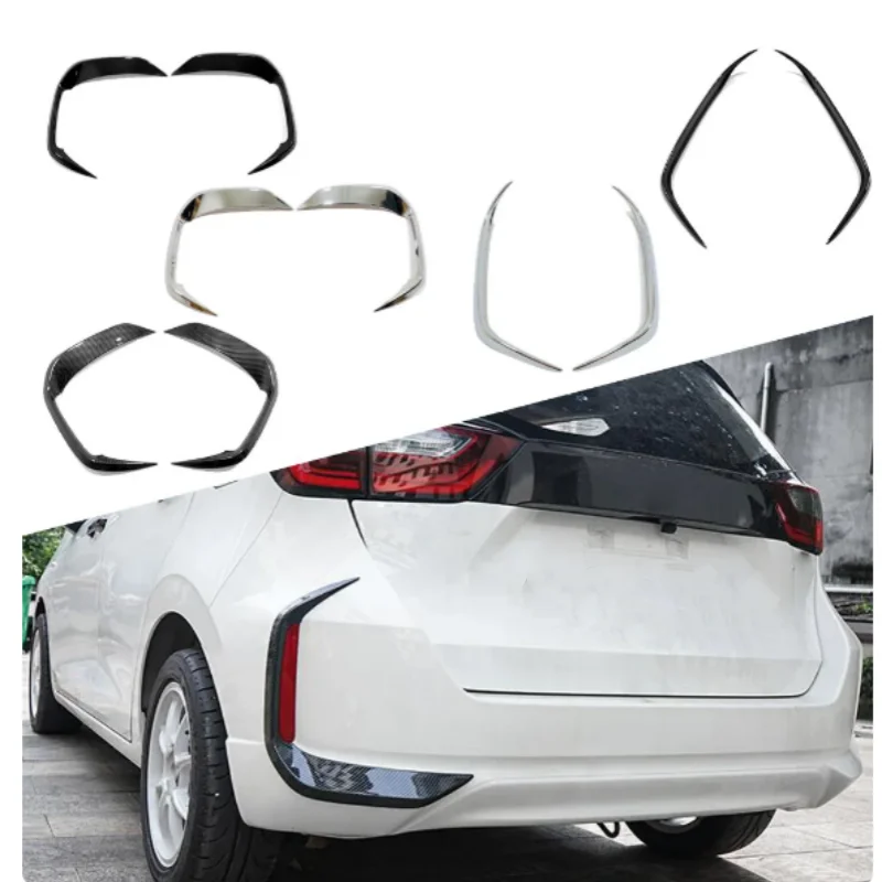 

Body Eyebrow Sticker ABS Cover Rear Tail Fog Cover Light Frame Lamp Side Trim 2PCs For Honda Fit Jazz 2020- 2024