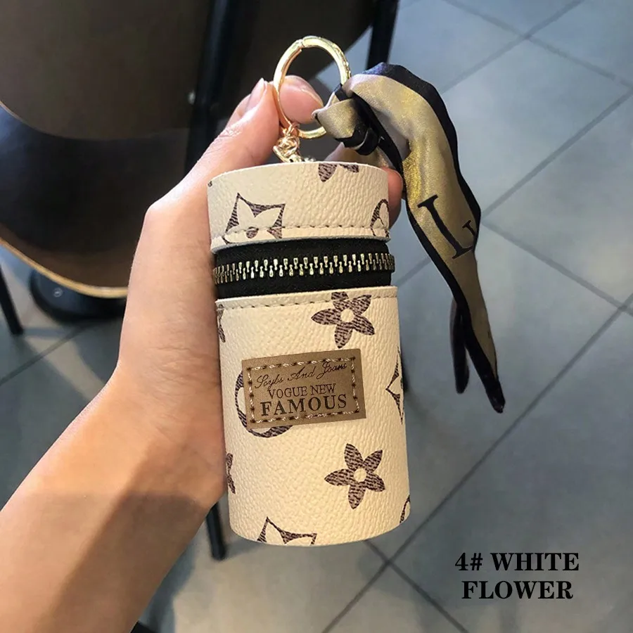 

1pc Set Lipstick Bag Keychain - Mini Monogram Pouch for Lip Balms & Small Cosmetics