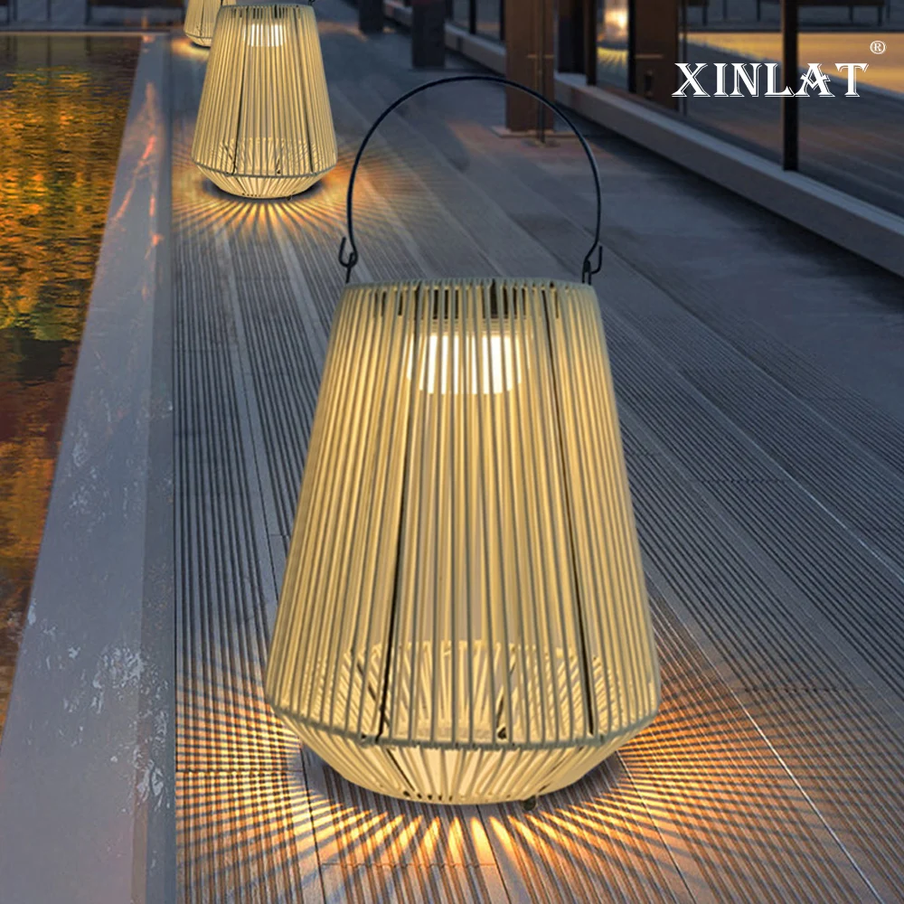 

New Chinese Outdoor Solar Garden Lights Balcony Villa Waterproof Landscape Lights Portable Camping Square Ambient Lights